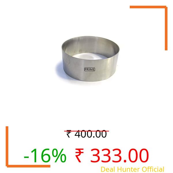 Prime Bakers and Moulders Round Stainless Steel Cut Outs Ring Pizza Base Cutters 3 inch deep (6 Inch)