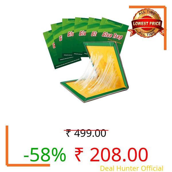 6 Pack Pest Trap Boards, Large Strong Sticky Pads for Multiple Pests, Glue Trap Pads for Indoor Outdoor Home Kitchen Garden