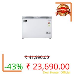 Panasonic 317L HT Double Door Deep Freezer (SCR-CH330D1D,White,Convertible)
