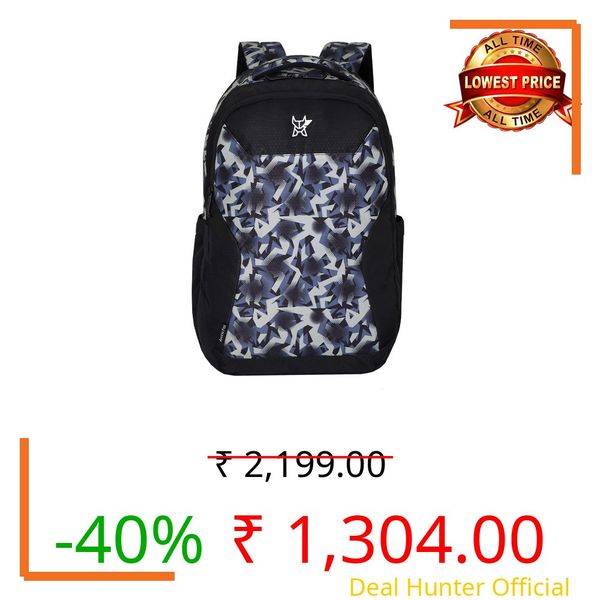 Arctic Fox Explode Black 37 Liters, 15.6 inch Laptop Backpack for Men and Women