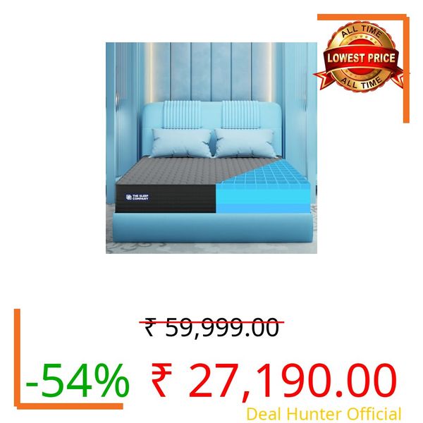 The Sleep Company SmartGRID Orthopedic Pro - Doctor Recommended Mattress | Japanese Patented Technology | 7 Zone Support for Back Pain Relief | 10 Year Warranty Double Size Firm Bed Mattress 72x48x10