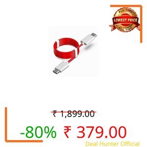 Original 80W One Plus Dash Warp Charge Cable, 6.5A Type-C to USB C Pd Data Sync Fast Charging Cable Compatible with One Plus 8T/ 9/ 9R/ 9 Pro/ 9Rt/ 10R/ Nord & for All (run151)