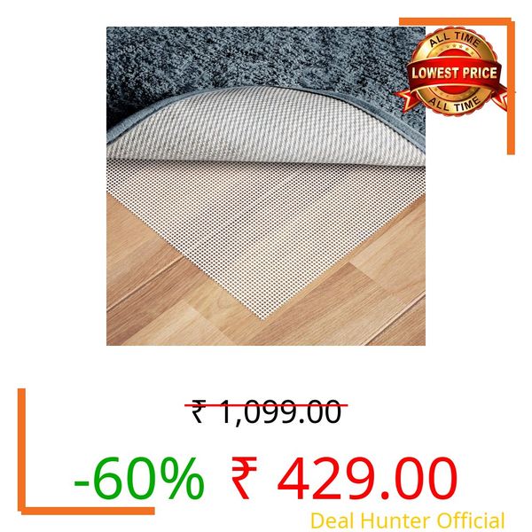 Silicone Non-Slip Rug Pad Mat - Anti Slip Thick Area Rug Gripper, Under Carpet Rug Mats for Hardwood Surface Floors, Keep Rugs Safe and in Place-3x5 Ft