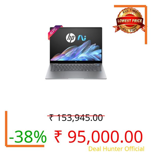 HP OmniBook X Laptop, Snapdragon® X Elite X1E-78-100,14inch(35.6 cm),2.2K Touch Display,IPS,16GB LPDDR5x,1TB SSD,Next Gen Windows, Copilot +,Blue,1.34 kg,14-fe0121QU