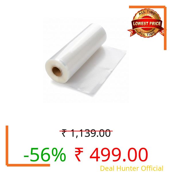 SKY FLEXI PACK Vacuum Sealer Roll for Food Storage (Pack of 1), 22cm x 5m | BPA Free Embossed Roll for Freezer, Meal Prep & Sous Vide | Food Grade
