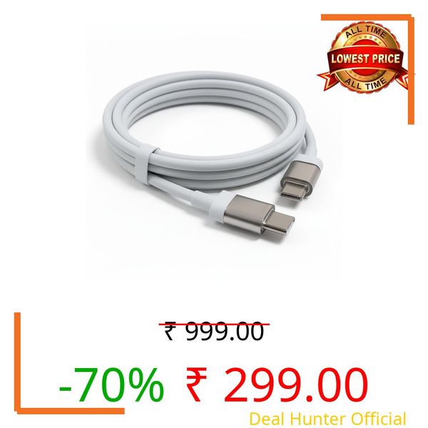 Shopkart USB-C PD 65W Fast Charging Cable compatible with Nothing Phone 3A 3A Pro 2A Plus 2A CMF Phone 2 Pro CMF Bud USB-C Laptops & Devices – White | Original Charging Speed