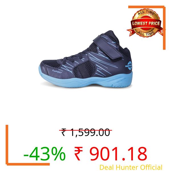 Nivia Panther 3.0 Basketball Shoes for Boys, Designed for On-Court Performance and Versatile Sports Activities, Sports Shoes for Boys, Basketball Shoes (Black) Size-Uk13