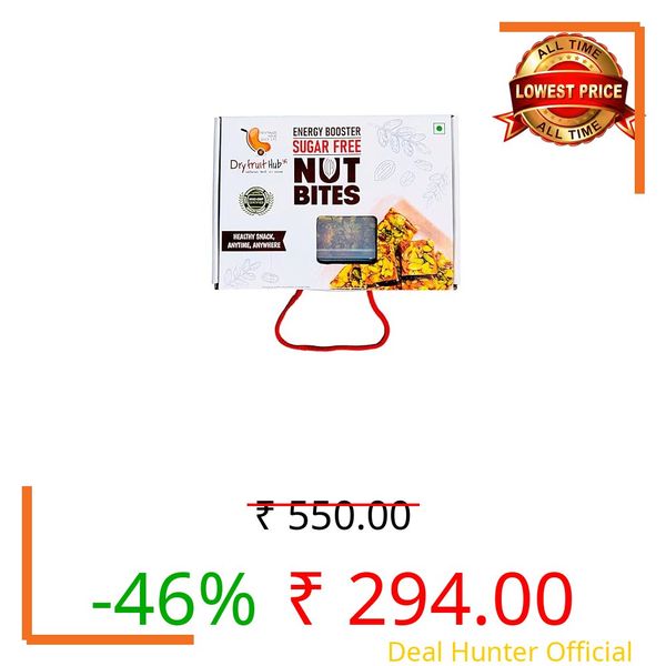 Dry Fruit Hub Energy Booster Sugar-Free Nut Bites 250g - Almonds, Pista, Cashew, Dates, and Pure Ghee | Dry Fruit Bar | Protien Rich Healthy Snacks | Dates Barfi | Energy Bites | No Added Sugar