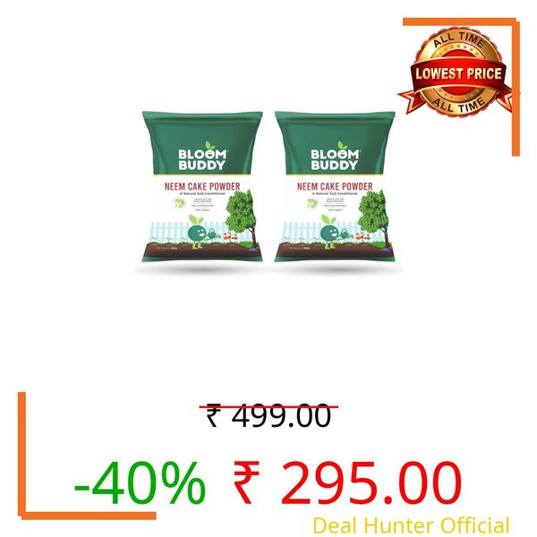BloomBuddy Neem Cake Powder – 900g Cold‑Pressed, High Azadirachtin Organic Manure | Antinematode, Pest‑Repellent Soil Booster & Root Growth Enhancer