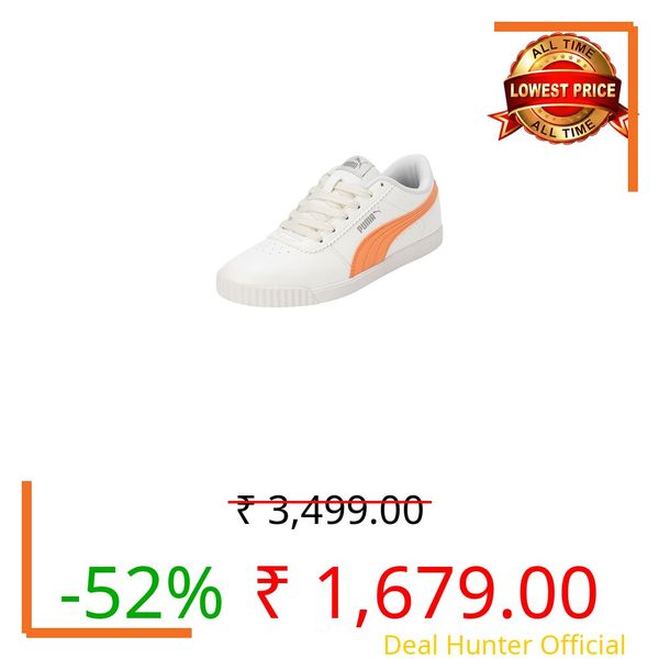 Puma Womens Propella Warm White-Smokey Gray-Clementine Sneaker - 3 UK (39584404)