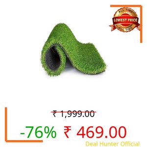 PL Homes Artificial Green Grass Carpet Mat for Balcony Floor, Lawn, Terrace Door Entrance Mats - 2x4 feet