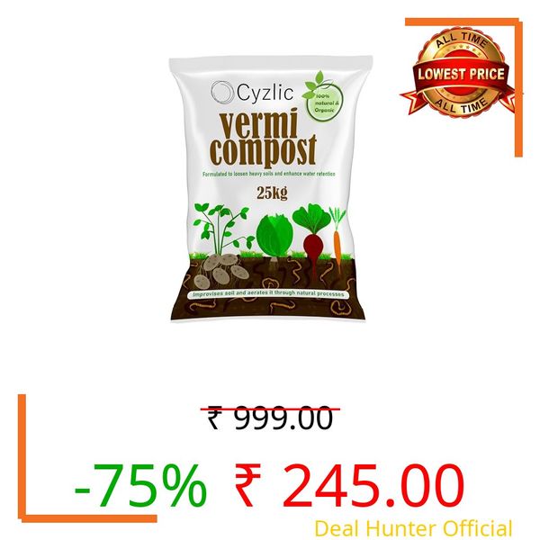 EARTHPOWER Vermicompost For Plants 25Kg | Manure For Home Gardening | Organic Fertilizer For Plants Home Garden | Vermi Compost For, Powder Form