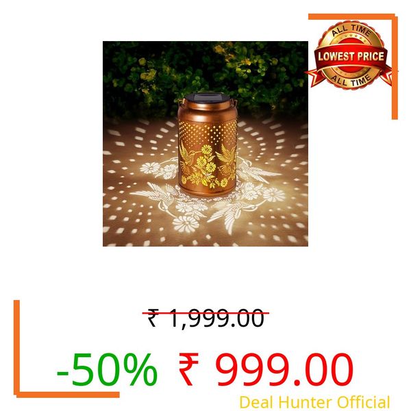 Solar Lanterns Outdoor Waterproof Hanging Hummingbird Solar Lights Garden Decor Gifts for Women Mom Grandma Metal Decorative Lights for Patio Yard Porch