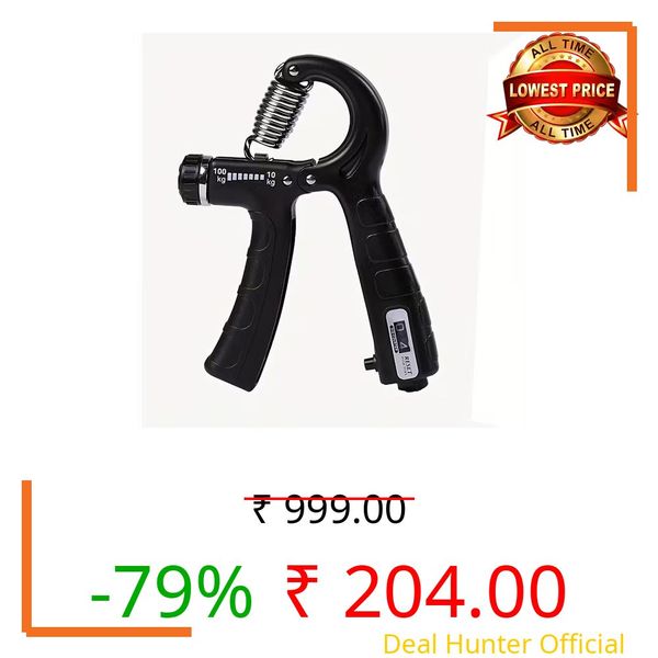 PAVITYAKSH ADJUSTABLE COUNTING GRIP Hand Grip Strength Trainer, Hand Grip Strengthener with Counter, Adjustable Resistance 10 to 100 kg, Non-Slip Gripper, for Athletes & Hand Exercising