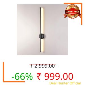 FILLISKA Led Wall Highlighter Light, 3-in-1 Colour Changing, Luxurious Wall Decor (12 Watt Sleek Black-098) Aluminium