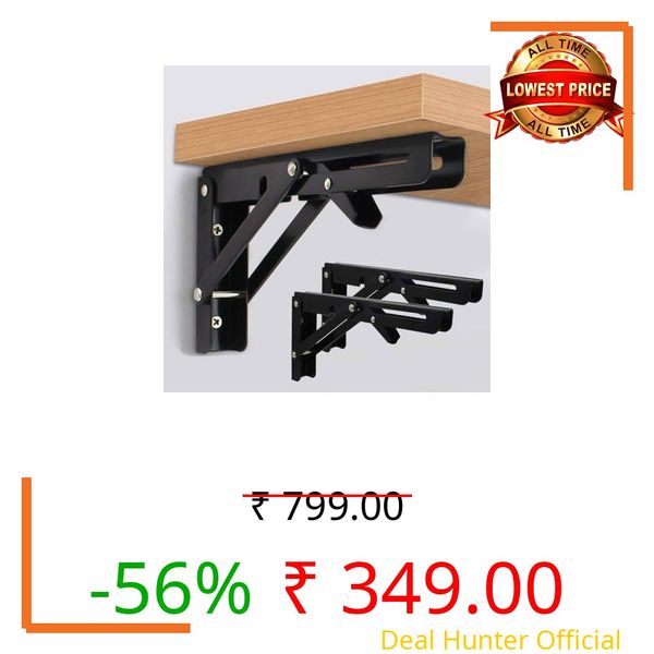 DMDENT Folding Shelf Brackets, Heavy Duty Stainless Steel Collapsible Bracket Wall Mounted DIY Foldable Brackets for Table Desk Workbench Wall Mounted Brackets (Folding Shelf Brackets 30CM)