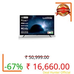 Wobble 109 cm (43 inches) X Series 4K UHD QLED Google TV WB43QDXGU2875T24