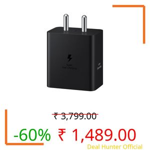 Samsung Original 45W Type-C Travel Adaptor with Cable, Black