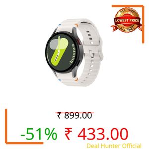 Compatible with Samsung Galaxy Watch 7 Strap No Gap Sport Silicone Watch Band for Galaxy 6 5 4 40mm 44mm Galaxy 6 Classic 43mm 47mm,5 Pro,Watch 4 Classic Strap 42mm 46mm (Starlight)