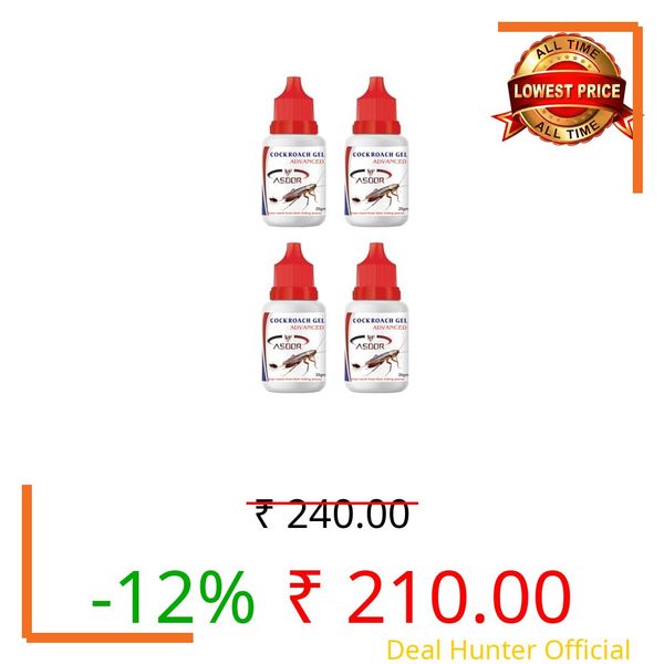 Asoor Anti Roach Cockroach Killer Gel - 20 Grams (Pack of 4)