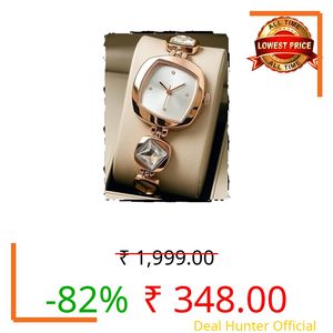 styledose Luxury Dial in Square case with Ston Studded brecelet Strap Quartz Analogue Wrist Watches for Women's & Girls&Miss&Ladies (Rosegold (White))