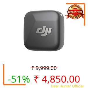 DJI Mic Mini Transmitter (Infinity Black), Ultralight, Detail-Rich Audio, OsmoAudio, Noise Cancelling, Wireless Microphone for Camera/iPhone/Android, Vlog, Streaming