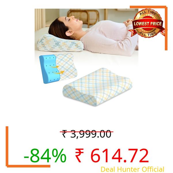 CareFoam Cervical Pillow | 2 Years Warranty | Ventilated Cooling Gel Memory Foam Orthopedic Pillow Neck Support Pillow for Sleeping, Neck & Shoulder Pain | Medium - Pack of 1