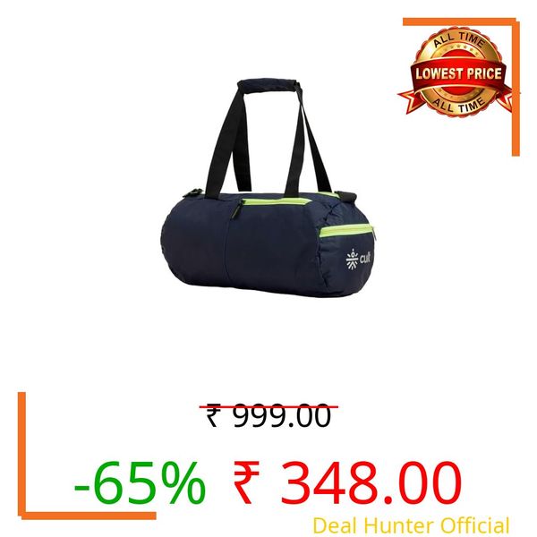 Cult 20 Litre Gym/Duffle Bag for Men & Women – Water Resistant Travel Bag with Spacious Main Compartment, Side Mesh Pocket, Adjustable Shoulder Strap & Durable Zippers – Lightweight Sports Bag - Neon