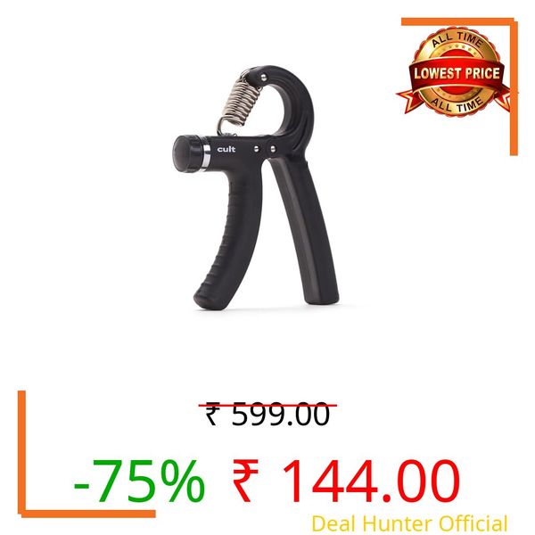 Cult Adjustable Hand Grip Strengthener | Hand Gripper for Men & Women | For Gym Workout | Forearm Exercise | Finger Exercise | Power Gripper | Black