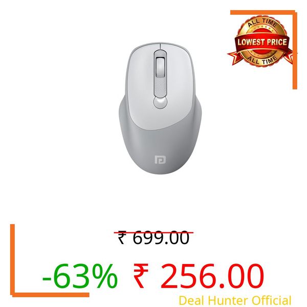 Portronics Toad 35 Wireless Mouse with 2.4 GHz Wireless, Adjustable Sensitivity, USB Receiver, Ergonomic Design, for Laptops, Desktops PC, Mac (White)