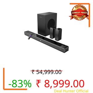 ZEBRONICS Juke BAR 9510WS PRO Dolby 5.1 Soundbar, Dolby Audio, 600 Watts, Wireless (Dual Rear Satellites & 6.5" Subwoofer), Triple Driver Soundbar, Bluetooth v5.1 | HDMI (ARC) | Optical | USB | AUX