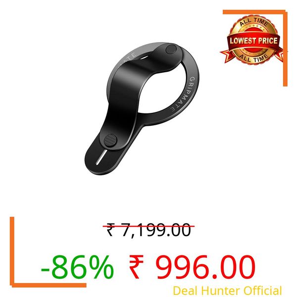 GripMate for MagSafe Phone Grip for iPhone - Magnetic Phone Ring Holder Detachable for iPhone 17 - Comfortable Finger Phone Ring Grip for Apple 16/15/14/13/12, Black
