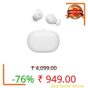 Spigen Audio Newly Launched SA-TW P10 True Wireless in Ear Earbuds with 30H Playtime, Upto 40dB 4 Multi-Mode ANC Pro, EQ Customizing App, 6-MIC, Gaming Mode, 10mm Driver, IPX4 - White