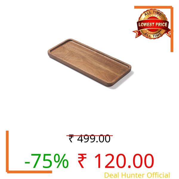 Bathroom Vanity Tray, Bathroom Tray for Counter, Toilet Tank Tray, Wood Bathroom Tray for Organizing and Home Decor (11.8 x 5.1 x 0.8 inch)