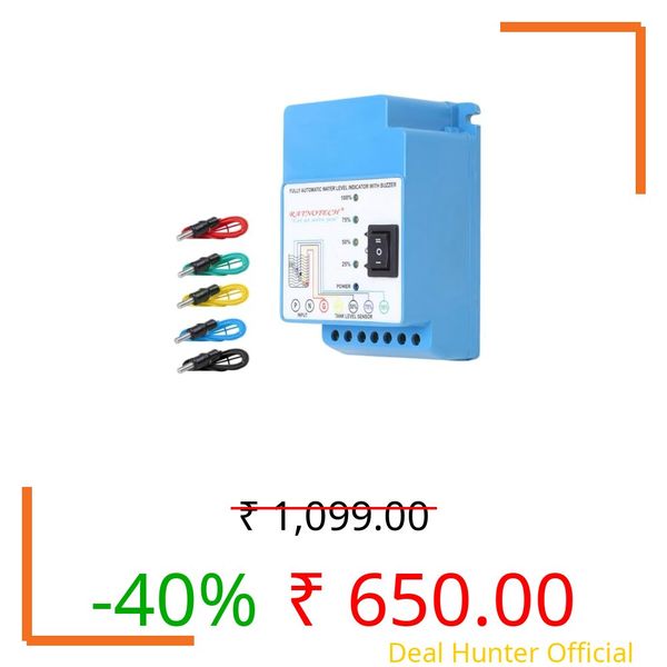 Automatic Water Level Indicator with Buzzer Alarm