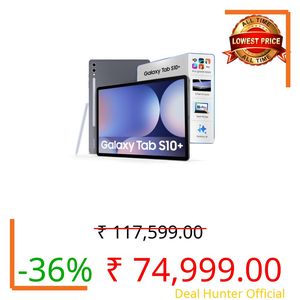 Samsung Galaxy Tab S10 Plus [Smartchoice], S Pen in-Box, 31.5 cm (12.4 inch) Dynamic AMOLED 2X Display, 12 GB RAM, 256 GB Storage, Wi-Fi + 5G Tablet, Moonstone Gray