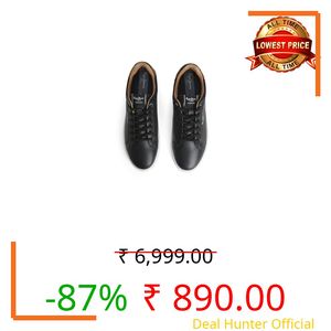Pepe Jeans Men's Kenton Court Black Cupsole Sneakers, 11