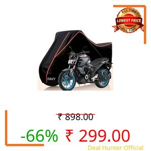 FAVY Waterproof Bike Cover Compatible with Yamaha FZ FI | Dust Proof & UV Protection Bike Body Cover | Wind Proof Elastic Bottom Motorcycle Cover