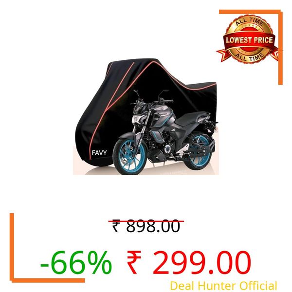 FAVY Waterproof Bike Cover Compatible with Yamaha FZ FI | Dust Proof & UV Protection Bike Body Cover | Wind Proof Elastic Bottom Motorcycle Cover
