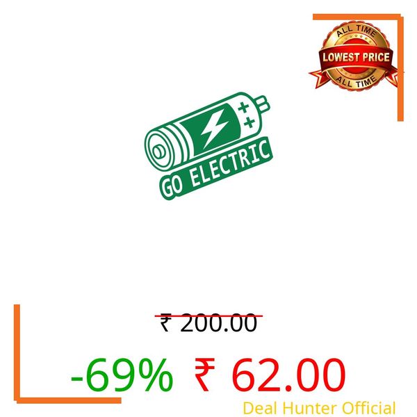 Zaqiz Electric Car Decal for Rear Glass, Bumper, and Side Windows Use (Green)