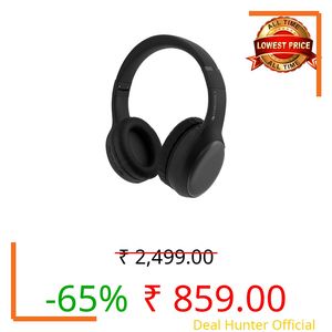 ZEBRONICS Thunder Max Bluetooth Over Ear Headphone with 120*Hrs Playback, 3 EQ Modes, 40mm Bass Driver, Fast Charging, Gaming Mode, Dual Pairing, BT v5.4, AUX, Metallic Finish (Black)