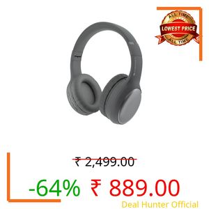 ZEBRONICS Thunder Max Bluetooth Over Ear Headphone with 120*Hrs Playback, 3 EQ Modes, 40mm Bass Driver, Fast Charging, Gaming Mode, Dual Pairing, BT v5.4, AUX, Metallic Finish (Grey)