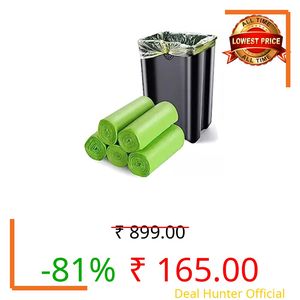 Biodegradable Garbage Bags Large Size (63×76 cm) (Pack Of 3) (45 Bags) Dustbin Bags For Home Office Hotels