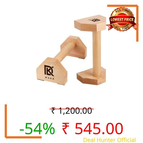 DK WOOD Push Up Bar Calisthenics Equipment, Solid Wood Parallettes Bars for Floor Use, Perfect Pushup Bar and Handstand Push Up Handles for Men and Women