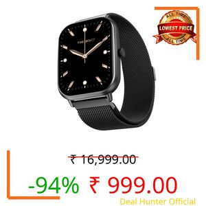 Fire-Boltt Ninja Call Pro Max Ultra Bluetooth Calling Smart Watch, 2.01”HD Display, AI Outfit Watch Face, 2 Looks in 1 Watch, Extra Straps at ₹99, 120+ Sports Modes, Smartwatch for Men & Women (Black)