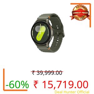 Samsung Galaxy Watch 7 (44mm, Green, BT+LTE) with 3nm Processor | Dual GPS | Sapphire Glass & Armour Aluminum | 5ATM & IP68 | HR, SpO2, BP & ECG Monitor