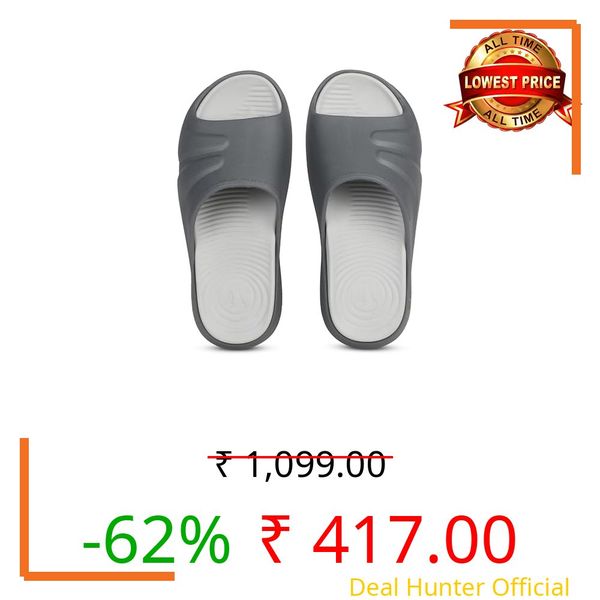 Aqualite NEO-270 Men Slide Slippers with Comfotable Sole Slip-On Flat Flip Flops, Sliders, Chappal & Comfort Insole Slipper for Men
