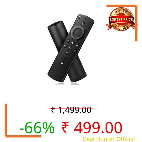 QsmQam® Remote Compatible with Amazon Alexa Voice Fire Stick Tv Stick 2nd Generation (Black) (2nd GEN Fire Stick Remote) Original