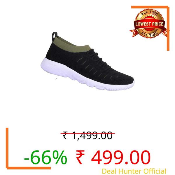 RGY Men's Lightweight Walking Shoes | Breathable and Comfortable Footwear for All-Day Wear | Black | Size 6