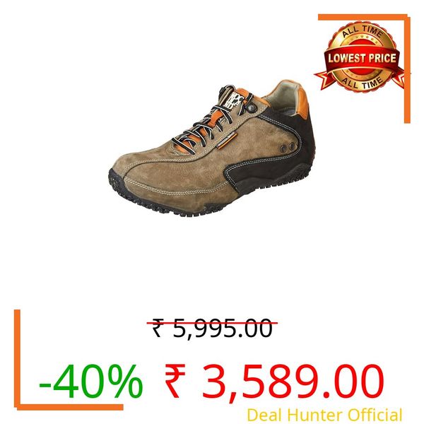 Woodland Men's Grey Nubuk DSLMLD Casual Shoes-7 UK (41EURO) (GC 5002121CR)